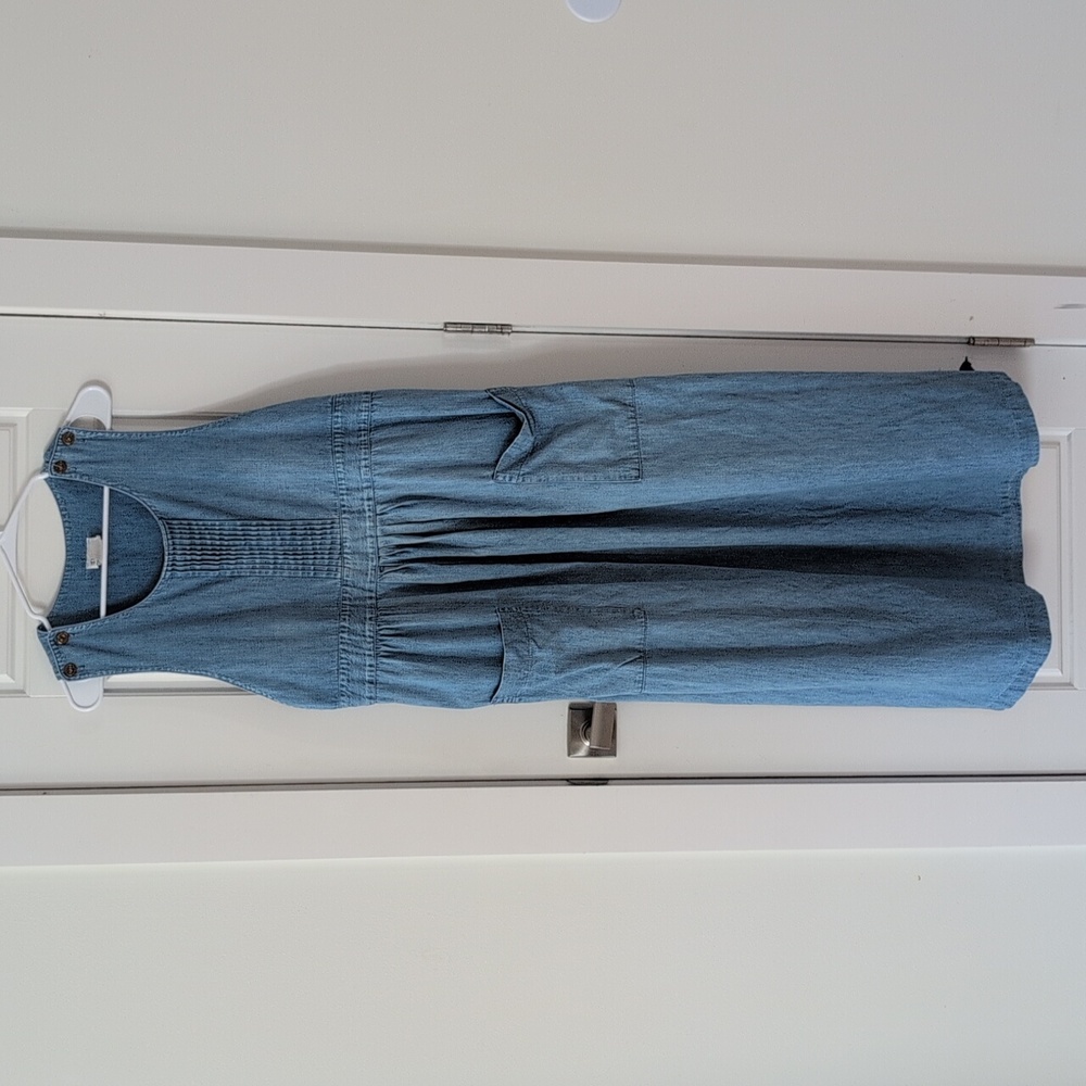 Vintage Made In USA Denim Maxi Dress M